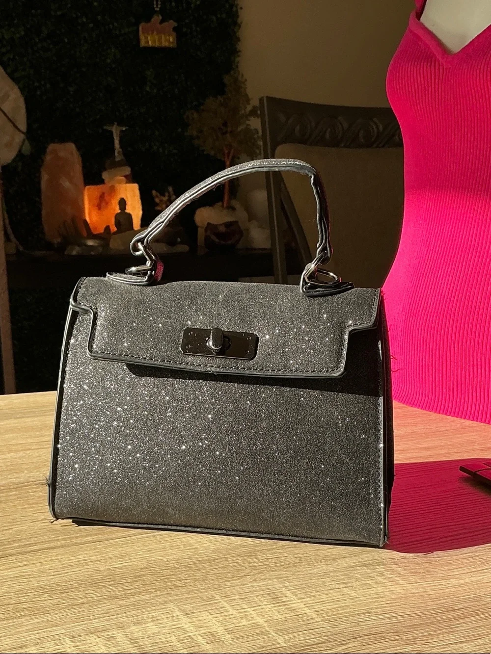 Black Top-Handle Women’s Handbag - Classic Structured Purse